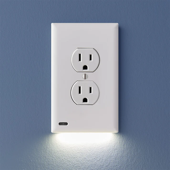 Wallplate with LED Night Light